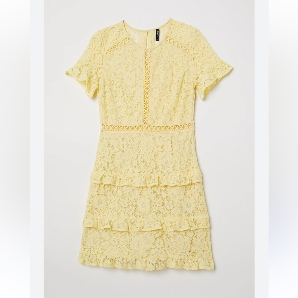 H&M Yellow Lace dress
